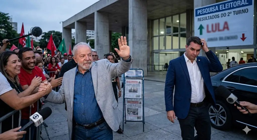 Nova pesquisa Real Time Big Data aponta Lula à frente de Flávio Bolsonaro no 2º turno