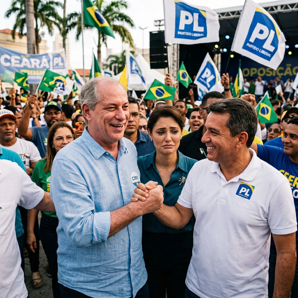 PL oficializa apoio a Ciro Gomes no Ceará, preterindo aliada de Michelle e fortalecendo frente oposicionista