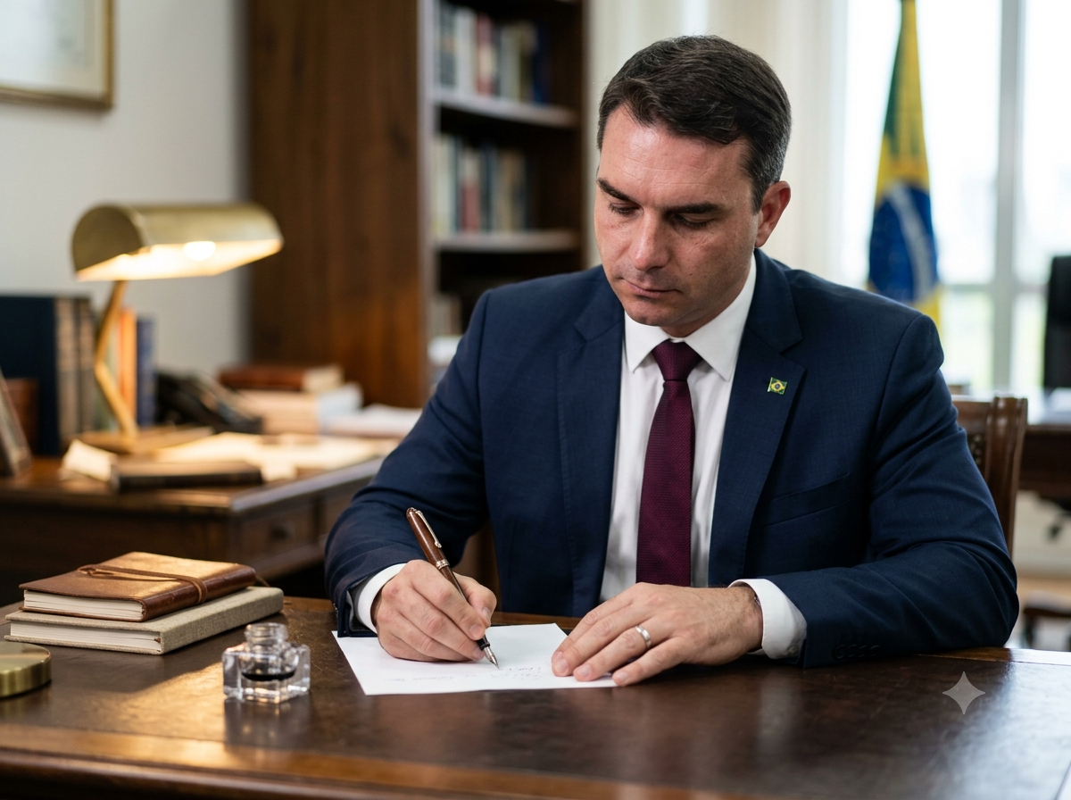 Impedido de ver o pai, Flávio Bolsonaro divulga carta com balanço político e desabafo