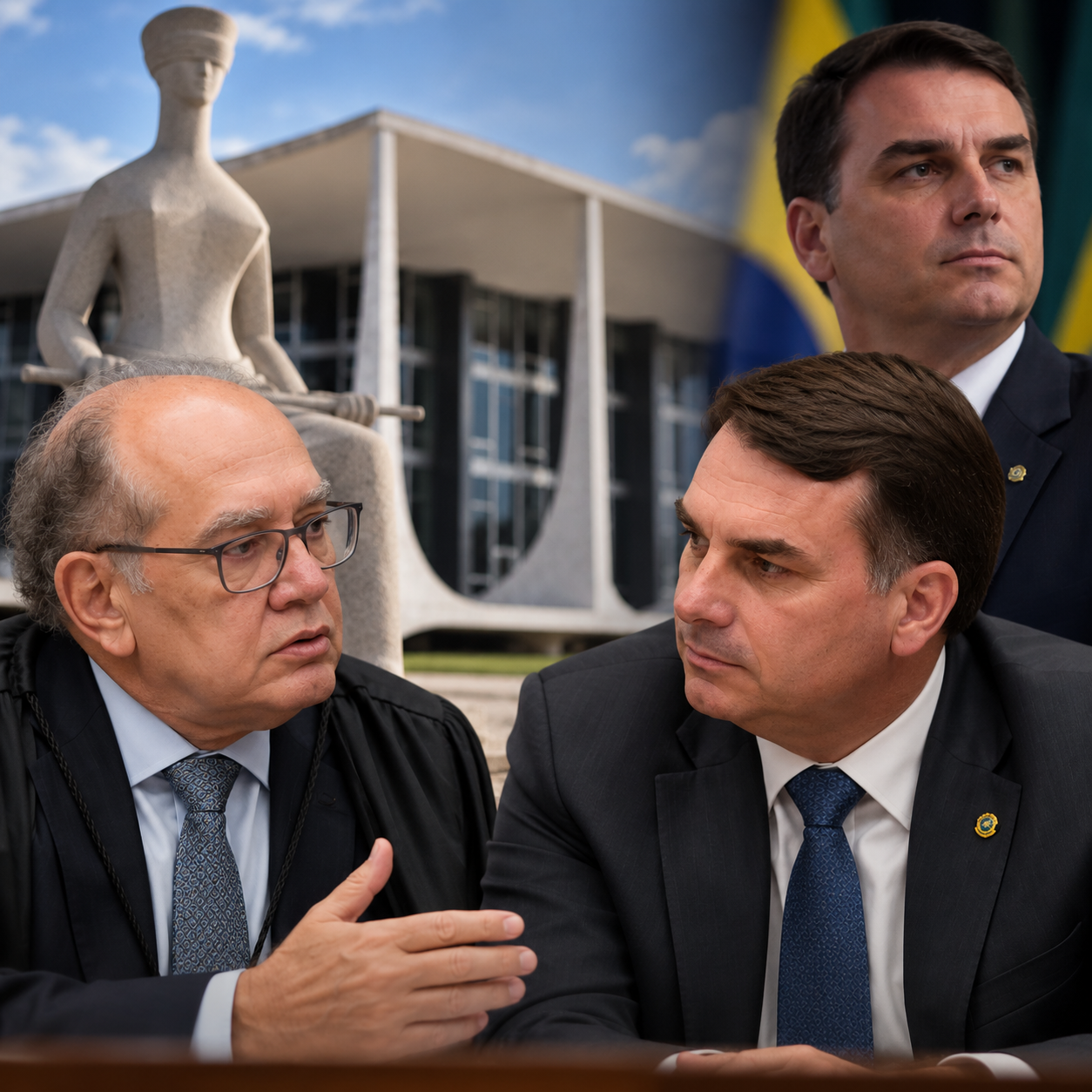 Em aproximação com STF, coordenador de Flávio procura Gilmar Mendes