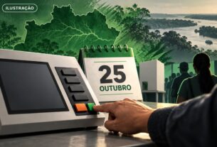 Ilustração sobre a votação de 25 de outubro no Amazonas.