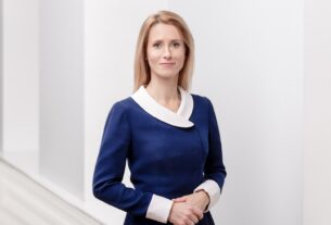 Kaja Kallas em retrato oficial de 25 de janeiro de 2021; fotografia de arquivo.
