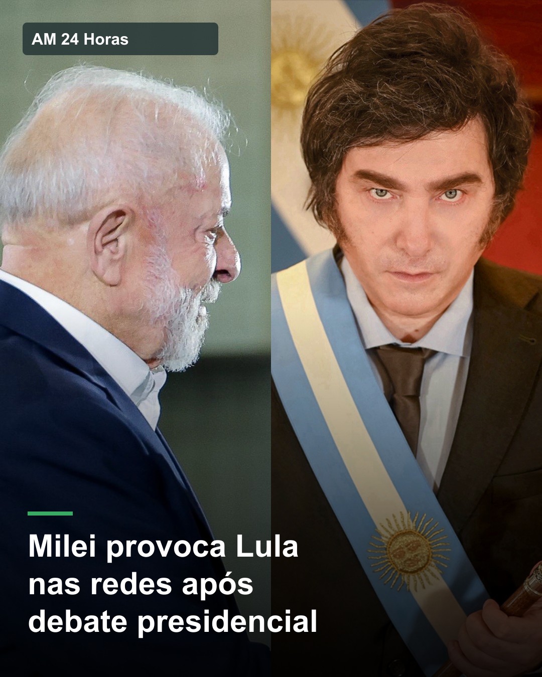 Milei provoca Lula nas redes após debate presidencial