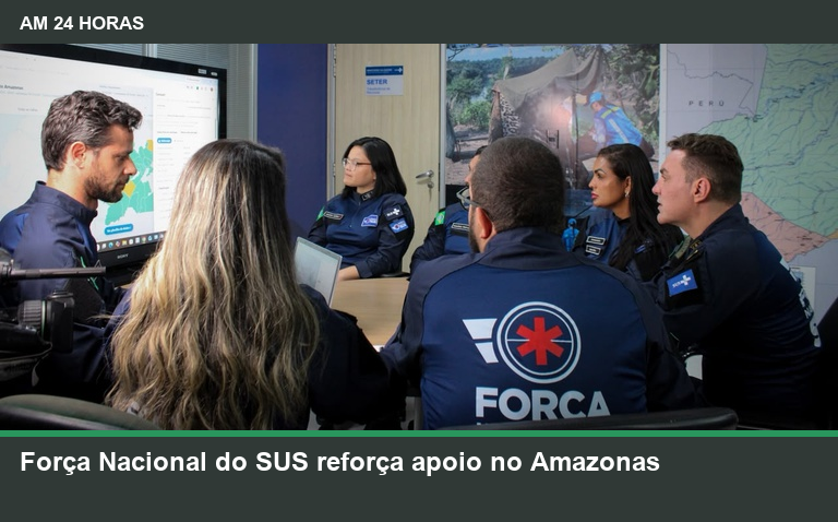 Equipe da Força Nacional do SUS na base em Manaus, em fotografia divulgada em 20 de outubro de 2026.